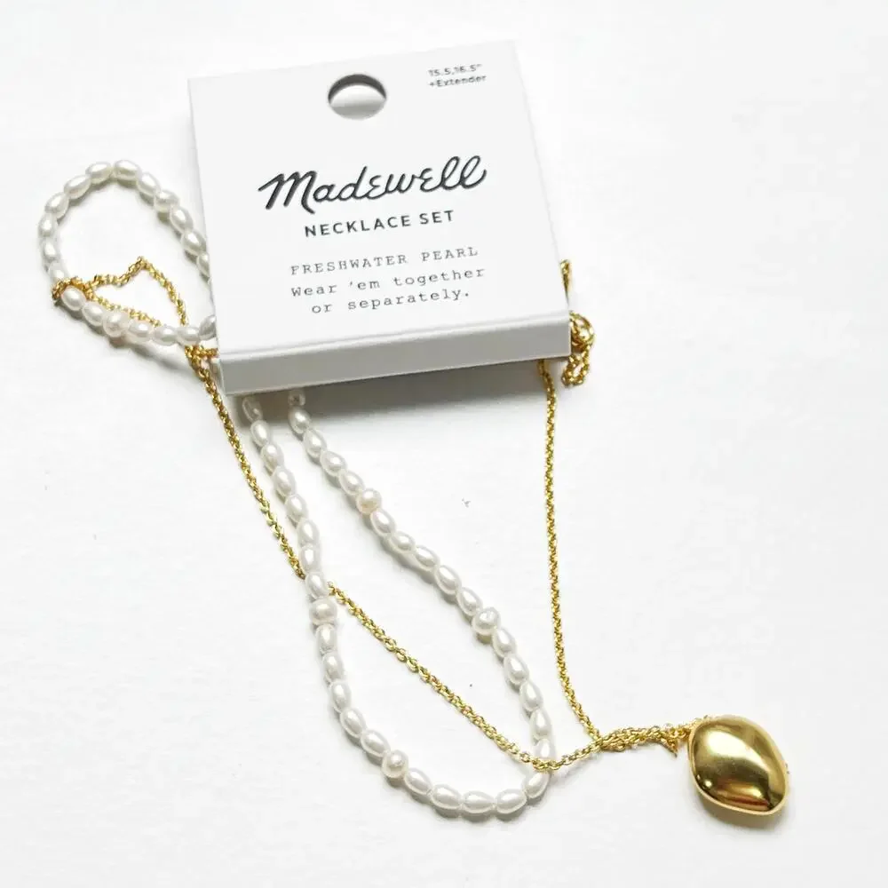 Madewell Dainty Freshwater Pearl Necklace Set - Picture 2 of 4